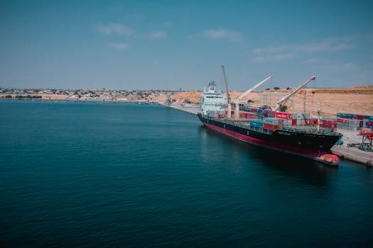 Cargo Ship on Sea