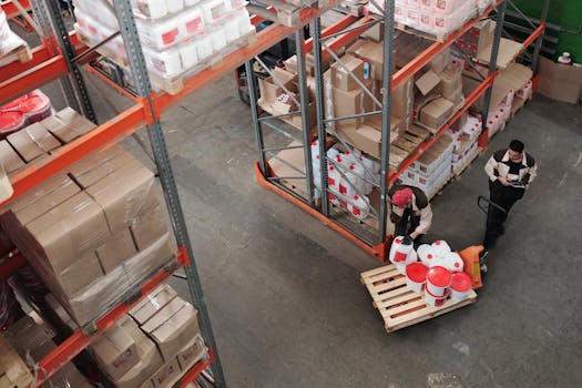 Men Working in a Warehouse